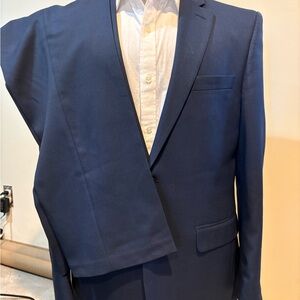 Haggar Men's Navy Suit Jacket and Trouser Set
